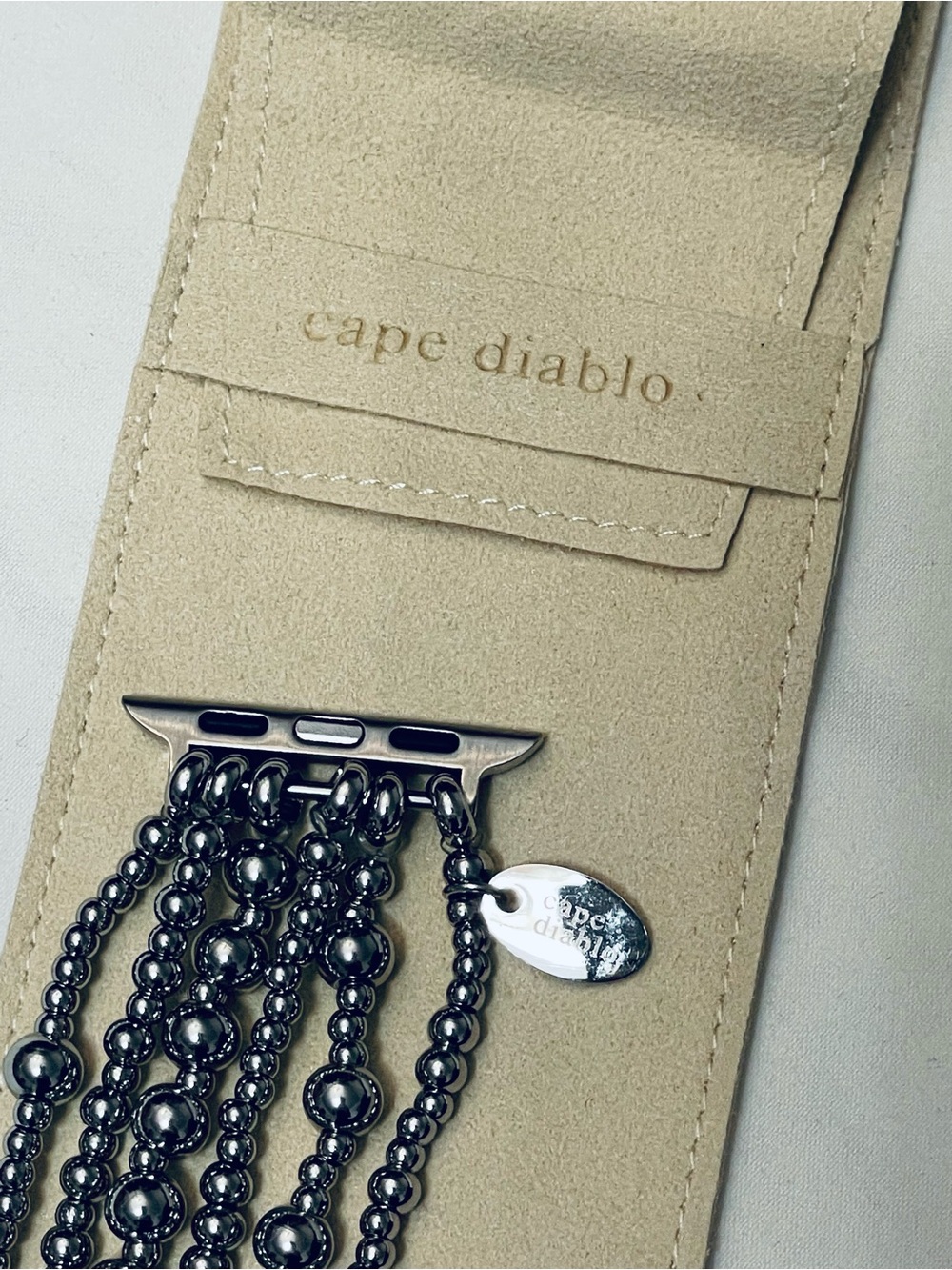 Cape Diablo Platinum Demure Stretch Apple Watch Strap NWOT - Picture 6 of 8